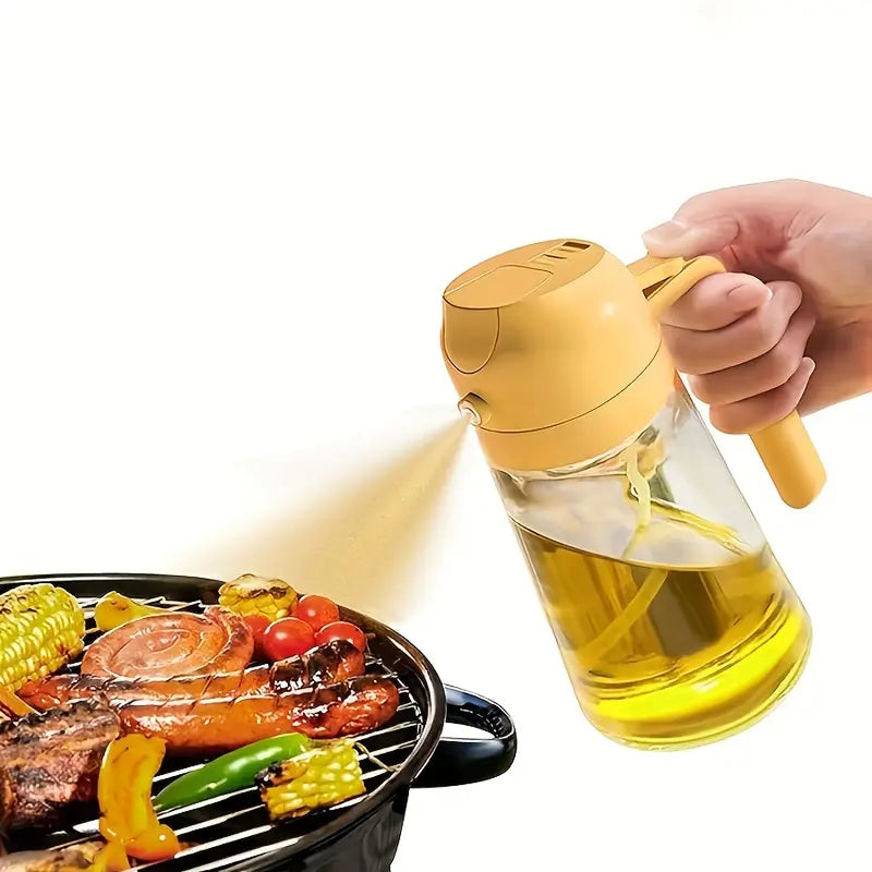 1pc Portable Oil Sprayer And Dispenser 2-In-1, Olive Oil Mister And Pourer