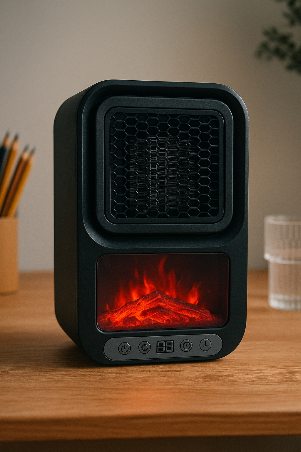Fast Warming Flame Heater with Realistic Flame Effect & Smart Display